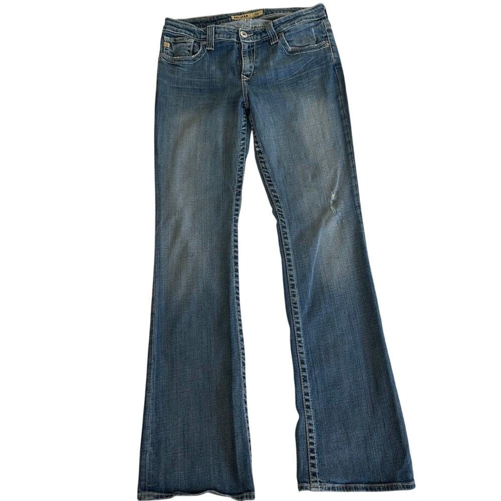 Harley Davidson Bootcut Jeans Blue Denim Low Rise 12 Tall Embroidered Logo
